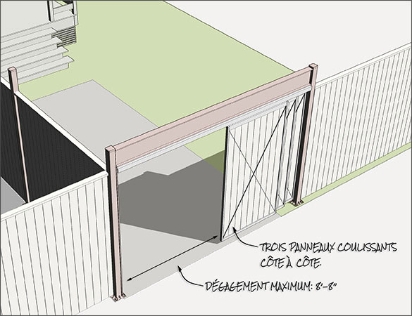 Portail entre cour et ruelle (Pointe-Saint-Charles, Montréal)