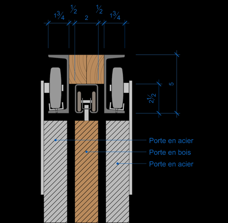 portes coulissantes à l'intérieur d'un loft (Montréal) 25point4