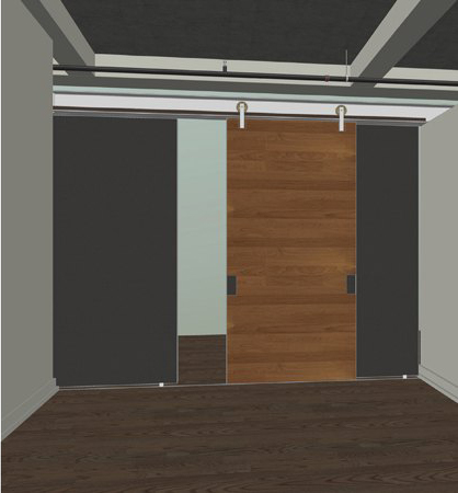 portes coulissantes à l'intérieur d'un loft (Montréal) 25point4